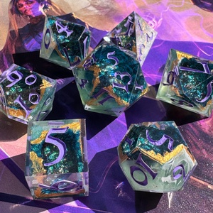 [Emerald] - 7 darabos kocka készlet - Meska.hu