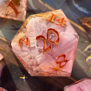 [Pink Tarot] - 7 darabos kocka készlet  - játék & sport - táblajáték és kártyajáték - társasjátékok - Meska.hu