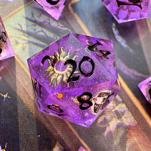 [Purple Witch] - 7 darabos kocka készlet  - játék & sport - táblajáték és kártyajáték - társasjátékok - Meska.hu