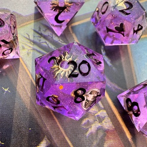[Purple Witch] - 7 darabos kocka készlet  - játék & sport - táblajáték és kártyajáték - társasjátékok - Meska.hu