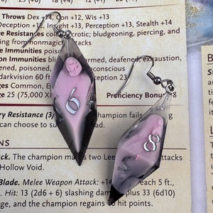 [Pink Warlock] - kocka fülbevaló - Meska.hu
