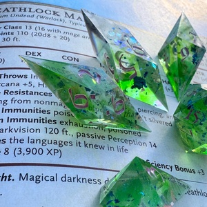 [Emerald Shards]  - szilánk kocka készlet  - játék & sport - táblajáték és kártyajáték - társasjátékok - Meska.hu