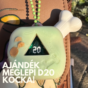 [Zselékocka] - D20 tartó charm, Táska & Tok, Kulcstartó & Táskadísz, Kulcstartó, Mindenmás, MESKA