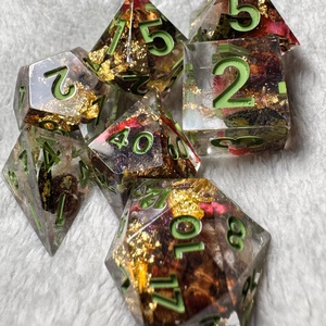 [Druidcraft] - 7 darabos kocka készlet  - játék & sport - táblajáték és kártyajáték - társasjátékok - Meska.hu