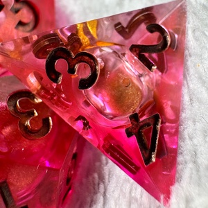 [Phoenix Blood] - 7 darabos liquid core kocka készlet  - játék & sport - táblajáték és kártyajáték - társasjátékok - dobókocka - Meska.hu