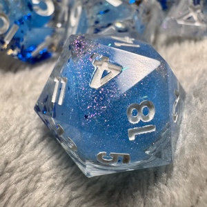 [Ice Blood] - 7 darabos liquid core kocka készlet  - játék & sport - táblajáték és kártyajáték - társasjátékok - dobókocka - Meska.hu