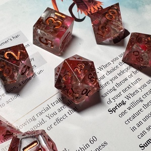 [Fire Dragon] - 7 darabos kocka készlet  - játék & sport - táblajáték és kártyajáték - társasjátékok - dobókocka - Meska.hu