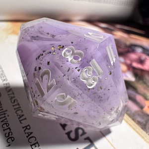 [Lavender Dreams] - Crystal d20  - Meska.hu