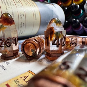 [Rusted Flora]  - �töltény kocka készlet  - játék & sport - táblajáték és kártyajáték - társasjátékok - dobókocka - Meska.hu