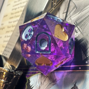 [Amethyst] - Death Save d20 - játék & sport - táblajáték és kártyajáték - társasjátékok - dobókocka - Meska.hu