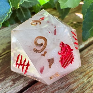 [Red Wedding] 35mm �wolf d20 - játék & sport - táblajáték és kártyajáték - társasjátékok - dobókocka - Meska.hu