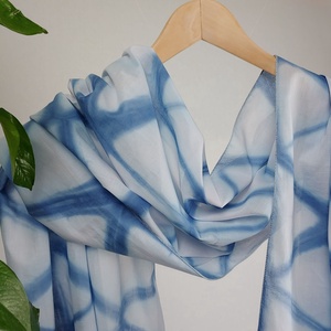 Batiszt stóla, vállkendő, sál, shibori, batik, női - ruha & divat - sál, sapka, kendő - vállkendő - Meska.hu
