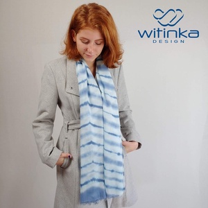 Csíkos design sál, vállkendő, batik stóla  - ruha & divat - sál, sapka, kendő - kendő - Meska.hu