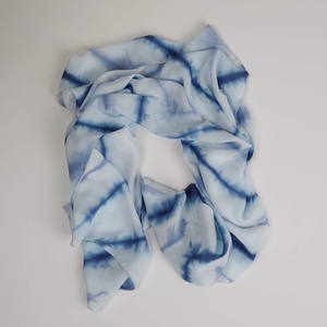 Jégvirágos shibori sál, vállkendő, stóla, batik - Meska.hu