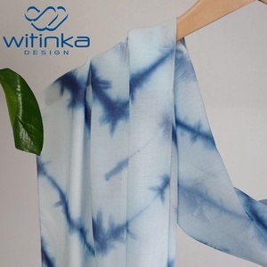 Jégvirágos shibori sál, vállkendő, stóla, batik - ruha & divat - sál, sapka, kendő - vállkendő - Meska.hu