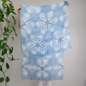 Nagyméretű pamutstóla, kék csillagos mintával, pöttyökkel -  - Meska.hu