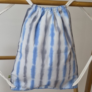 Vastag, csíkos shibori hátizsák, gymbag, Táska & Tok, Hátizsák, Tornazsák, Gymbag, Varrás, Mindenmás, MESKA