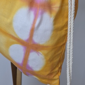 Sárga shibori hátizsák, gymbag, táska - táska & tok - hátizsák - tornazsák, gymbag - Meska.hu