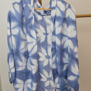 Shibori felső, bolero, fesztivál felső, strandfelső, kimonó, stóla, sál - Meska.hu