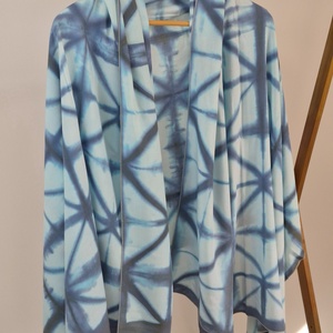 Nagyméretű kendő, strandkendő, shibori mintával - Meska.hu