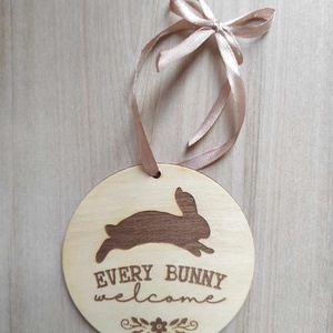 Every Bunny Welcome fali dekoráció - Meska.hu