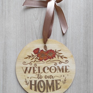Welcome to our home fali dekoráció, Otthon & Életmód, Dekoráció, Fali és függő dekoráció, Falra akasztható dekor, , MESKA