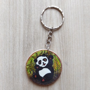 Pandás kulcstartó  - Meska.hu