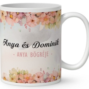 Kérd a neveddel - Anya és kicsi fia mintás bögre - otthon & életmód - konyhafelszerelés, tálalás - tálalás - bögre & csésze - Meska.hu