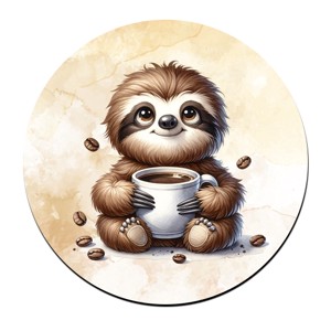 Lazulós Kávés lajhár bögre alátét, Otthon & Életmód, Konyhafelszerelés, tálalás, Tálalás, Tányér- és poháralátét, , MESKA