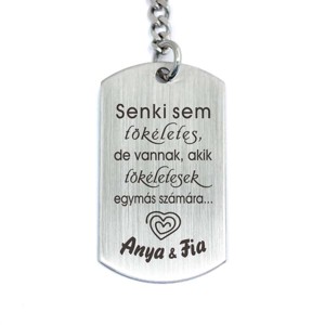 Tökéletes anya és fia acél medálos kulcstartó, Táska & Tok, Kulcstartó & Táskadísz, Kulcstartó, , MESKA