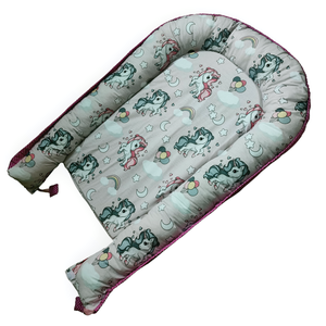 Babafészek szett pónis, unikornisos - otthon & életmód - babaszoba, gyerekszoba - babaszoba, gyerekszoba - Meska.hu