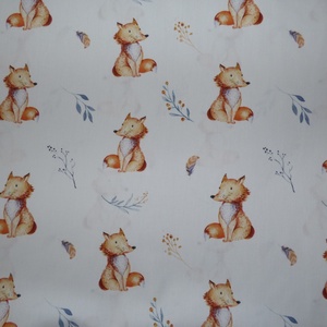 Rókás finom szövésű pamutvászon (puplin), Kellékek & szerszámok, Méteráru, Vászon, Pamutvászon, Varrás, MESKA