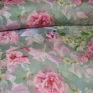 Virágos plüssvelúr, Kellékek & szerszámok, Méteráru, Szövet, , MESKA