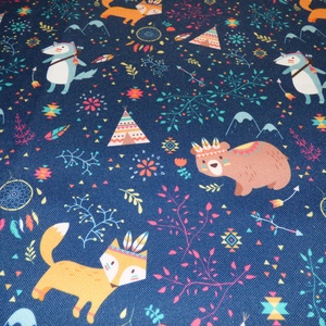 Erdei állatos vízálló szövet, gyöngyvászon - kellékek & szerszámok - méteráru - vászon - gyöngyvászon - Meska.hu