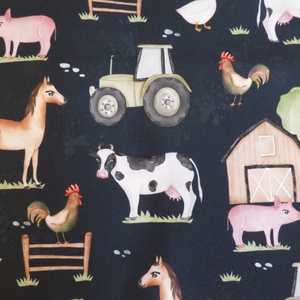 Traktoros, háziállatos vízálló szövet, gyöngyvászon  - kellékek & szerszámok - méteráru - vászon - gyöngyvászon - Meska.hu