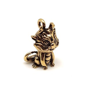 Sárgaréz medál sárkány mini 2,5x1,5cm, Ékszer, Nyaklánc, Medál, , MESKA