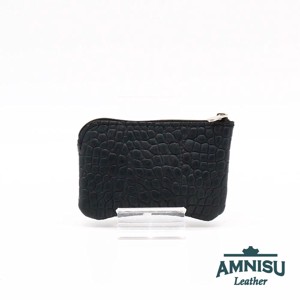 Sötétzöld krokkómintás egy cipzáras kulcstartó A7006 - táska & tok - kulcstartó & táskadísz - kulcstartó - Meska.hu