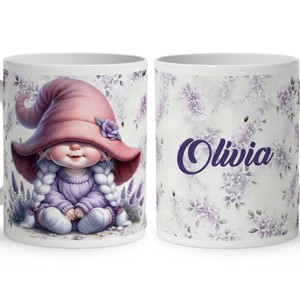 Névvel kérhető - Kalapos levendulás manólány mintás bögre, Otthon & Életmód, Konyhafelszerelés, tálalás, Tálalás, Bögre & Csésze, , MESKA