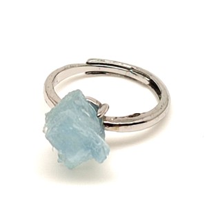 Energetizáló akvamarin ásvány gyűrű állítható 5-8mm, Ékszer, Gyűrű, , MESKA