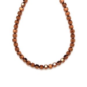 Hematit szinezett bronz lampion 4mm, Kellékek & szerszámok, Ásvány alapanyag, Ásványfüzér, , MESKA