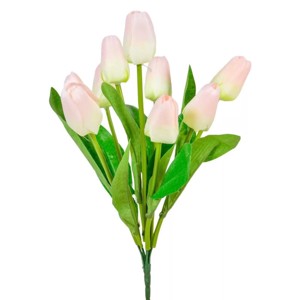 Tulipán csokor 9 ágú - rózsaszín, Kellékek & szerszámok, Dekorációs kellékek, Virágfej, , MESKA