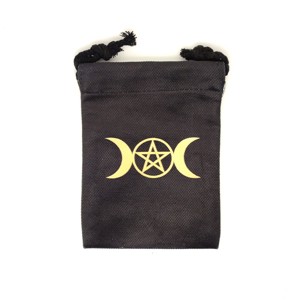 Hármashold mintás szütyő � textil ajándéktasak 13x18 cm - Meska.hu