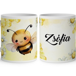 Névvel kérhető - Kedves kis méhecske mintás bögre, Otthon & Életmód, Konyhafelszerelés, tálalás, Tálalás, Bögre & Csésze, , MESKA