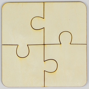 Kirakós játék lézervágott fa poháralátét - nagy méretű - puzzle - kávénak - teának - vintage - A009 - otthon & életmód - konyhafelszerelés, tálalás - Meska.hu