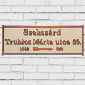 Névreszóló házszám tábla születésnapra, Vicces ajándék férfiaknak, 50. születésnapra, karácsonyra , Otthon & Lakás, Ház & Kert, Házszám, Gravírozás, pirográfia, Famegmunkálás, MESKA