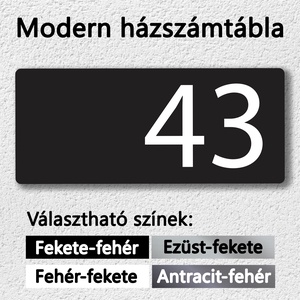 Modern minimalista házszámtábla, elegáns gravírozott házszám - otthon & életmód - ház & kert - házszám - Meska.hu