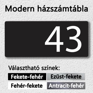 Modern minimalista házszámtábla, elegáns gravírozott házszám, Otthon & Lakás, Ház & Kert, Házszám, Gravírozás, pirográfia, MESKA