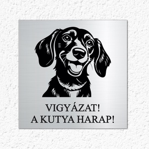 Vigyázz a kutya harap tábla, harapós kutya felirat, figyelmeztető tábla - Meska.hu