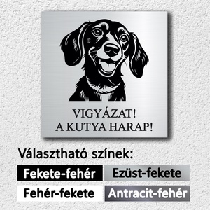 Vigyázz a kutya harap tábla, harapós kutya felirat, figyelmeztető tábla, Otthon & Életmód, Ház & Kert, Névtábla, Gravírozás, pirográfia, MESKA