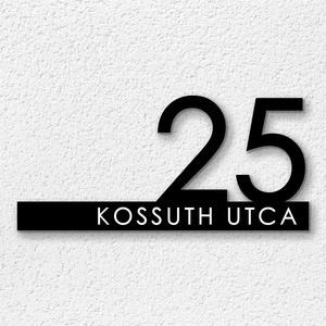 Minimalista utcanévtábla, modern gravírozott házszámtábla több méretben, antracit - otthon & életmód - ház & kert - házszám - Meska.hu